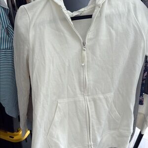 White Zip-Up Hoodie